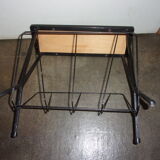 Wrought iron ceramic magazine holder with top from the 1950s - 1960s