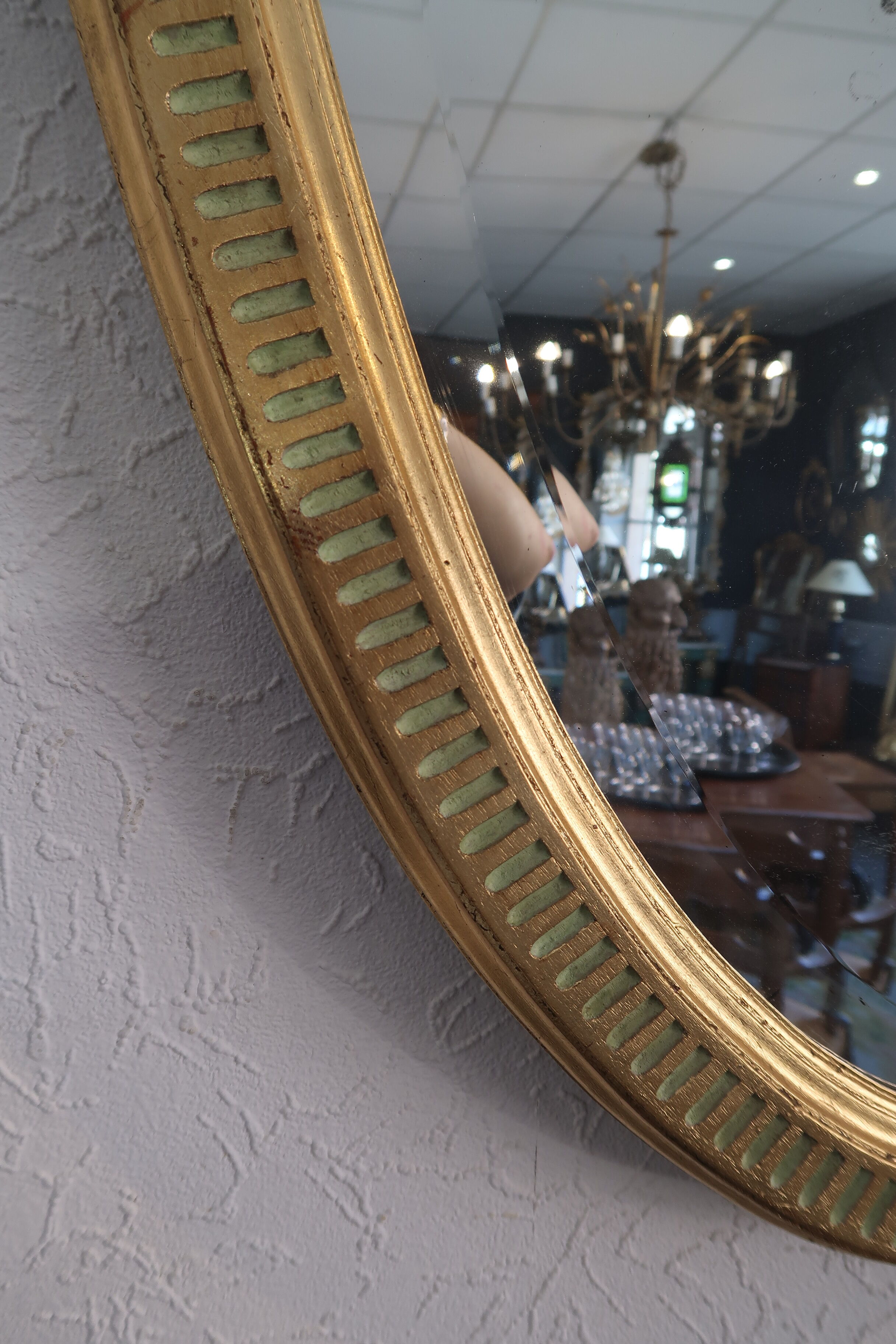Empire style oval mirror