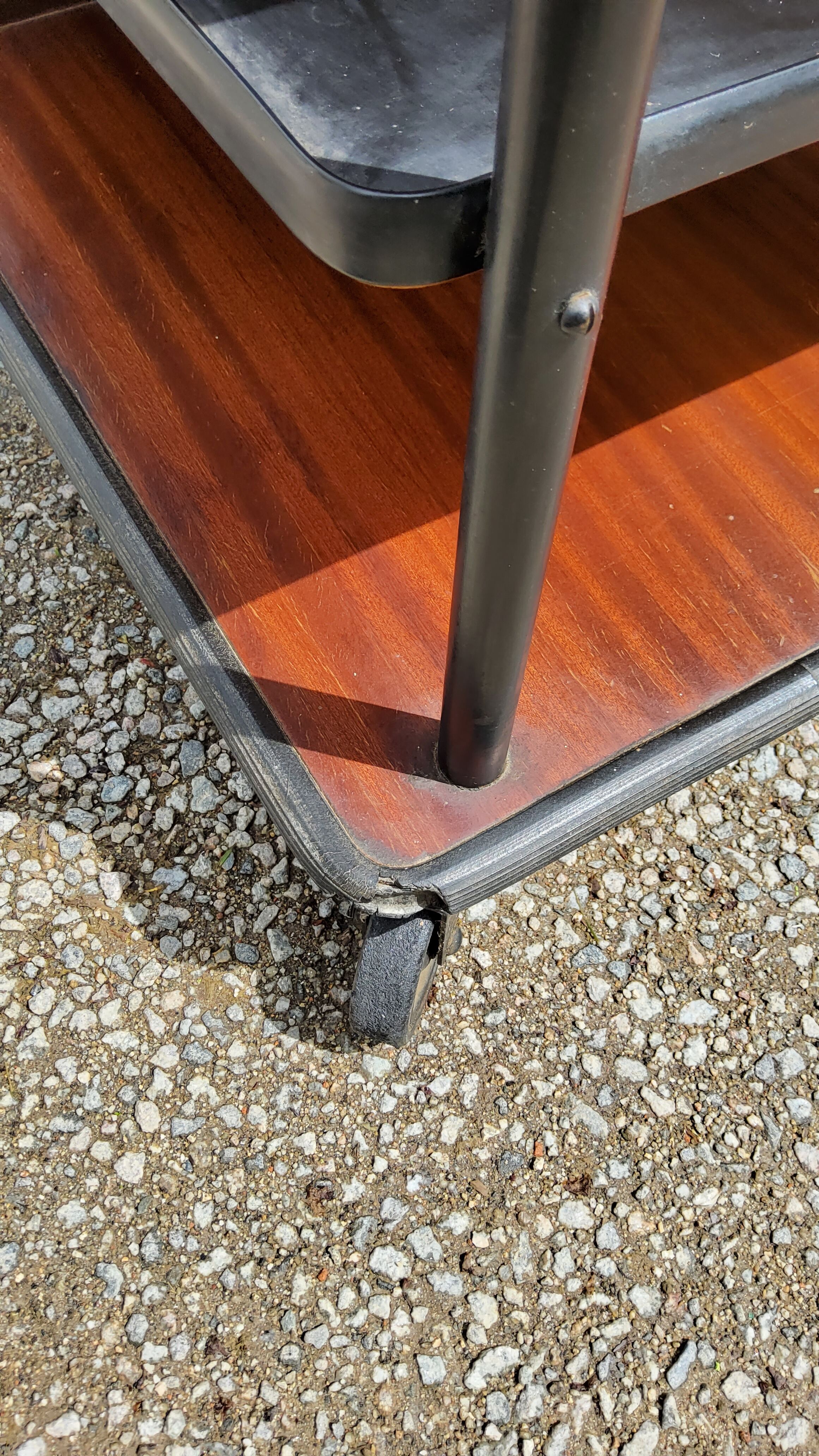 1960s roller service in mahogany and formica fournier paris