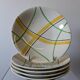 5 deep plates from Gien model "Sarabande" in good condition.