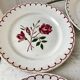 Set of 5 flat plates Badonviller with flowers 30s