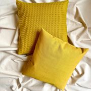 Yellow oilcloth cushion 40 cm