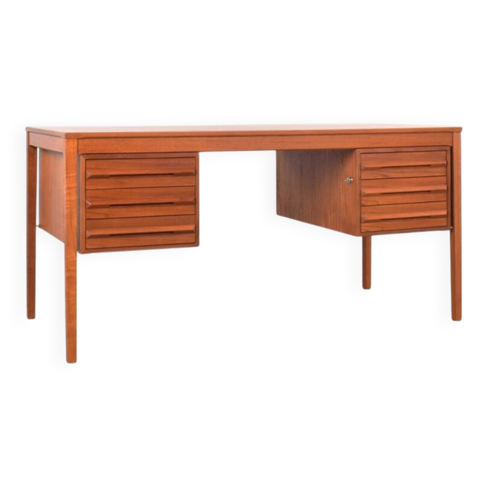 Mid-Century Teak Executive Desk by Torbjørn Afdal for Bruksbo, 1960s.