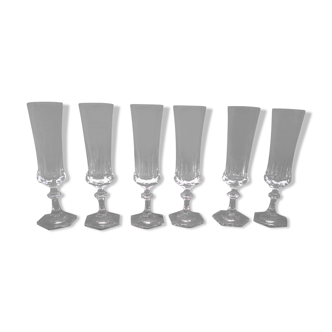 Series of six champagne flutes "Villeroy and Boch"