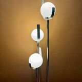 1970s opaline chrome floor lamp