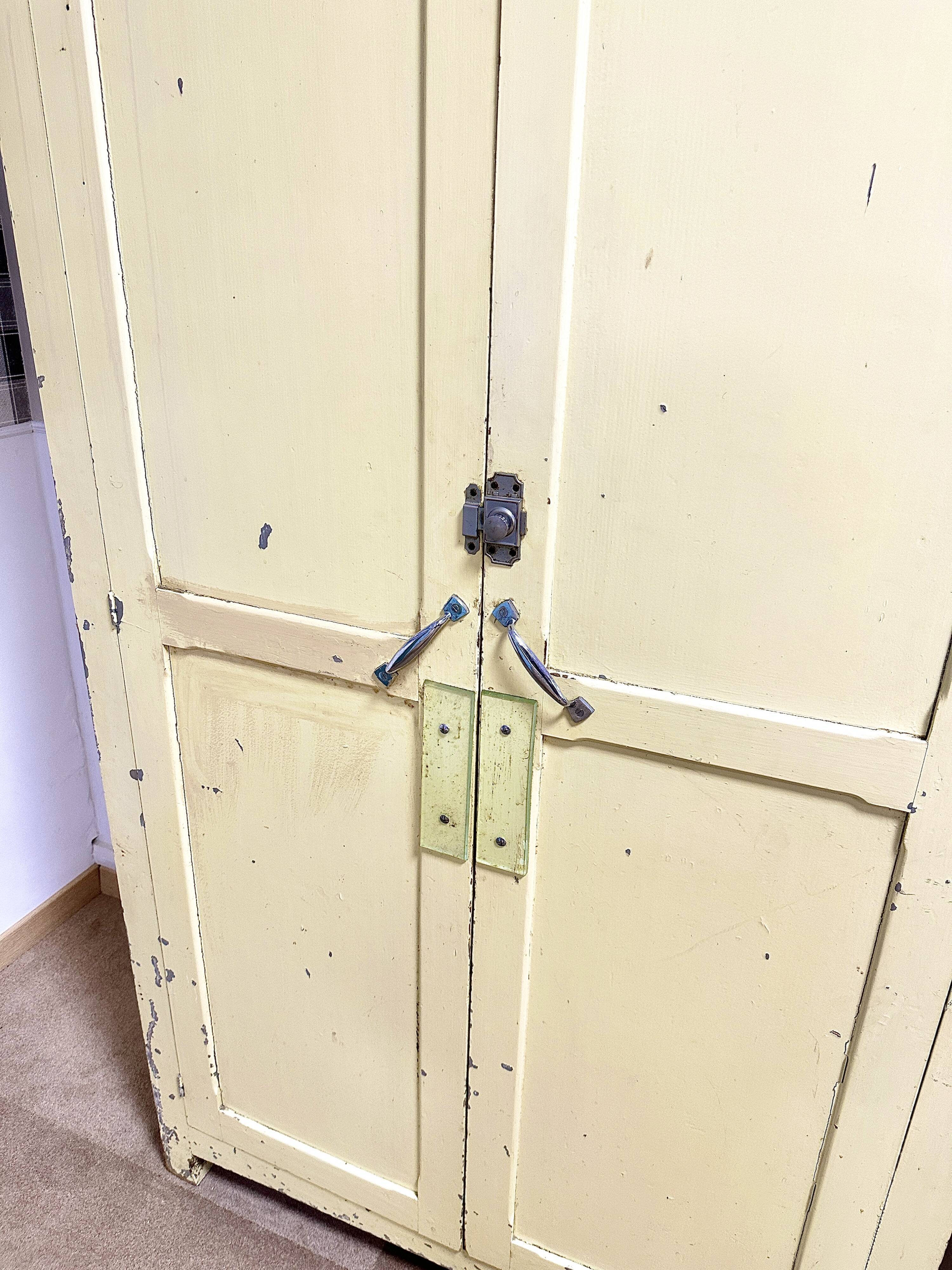 Parisian wardrobe patinated paint