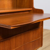 Mid-century teak shelf with pull-out top, 1970s