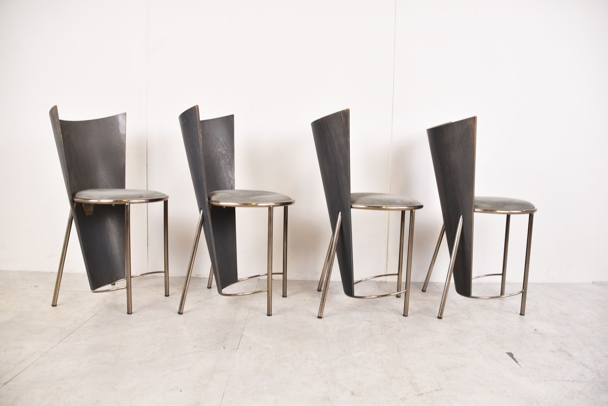 Vintage dining chairs by Frans Van Praet, set of 4