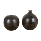 Pair of vases ball Scandinavian style, ceramic