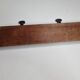 Wall-mounted coat rack in wood and metal, 4 hooks, industrial style, 100 cm