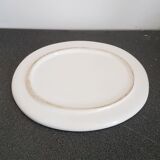 Beurrier en céramique blanc et bleu