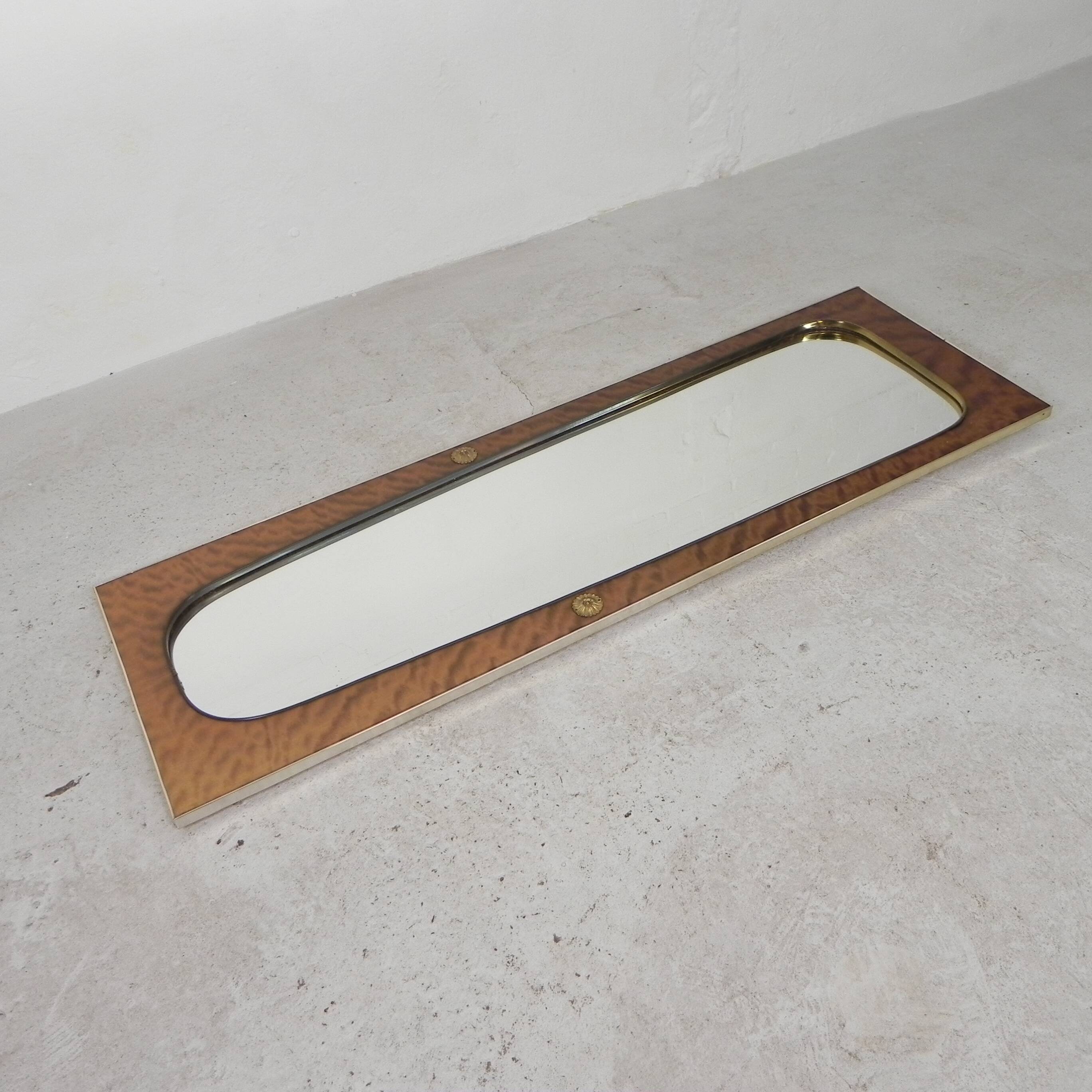 Large vintage oval mirror, 1960s