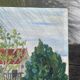 Old landscape painting oil on canvas