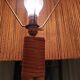 Lampadaire rotin corde vintage