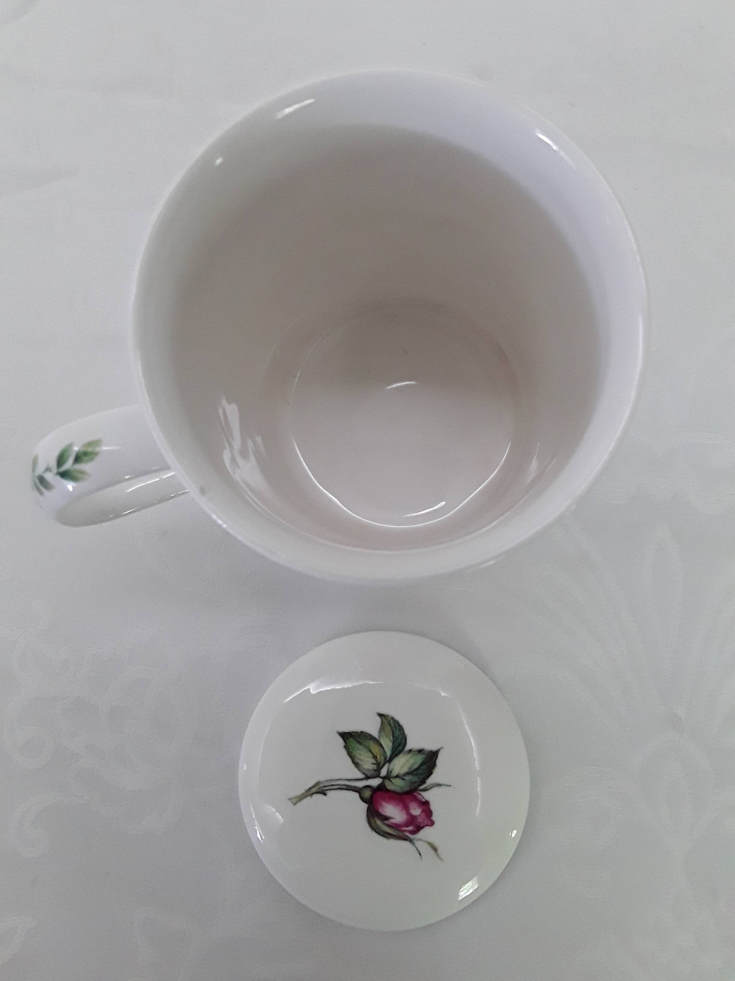 Mug, rose bush decor cup with lid and tea infuser