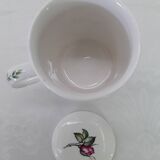 Mug, rose bush decor cup with lid and tea infuser