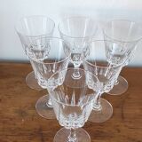 Set of retro vintage stemmed glass