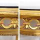 Napoleon III Pedestal Table (late 19th C.) Gilded and Carved Wood with Modern Black Top