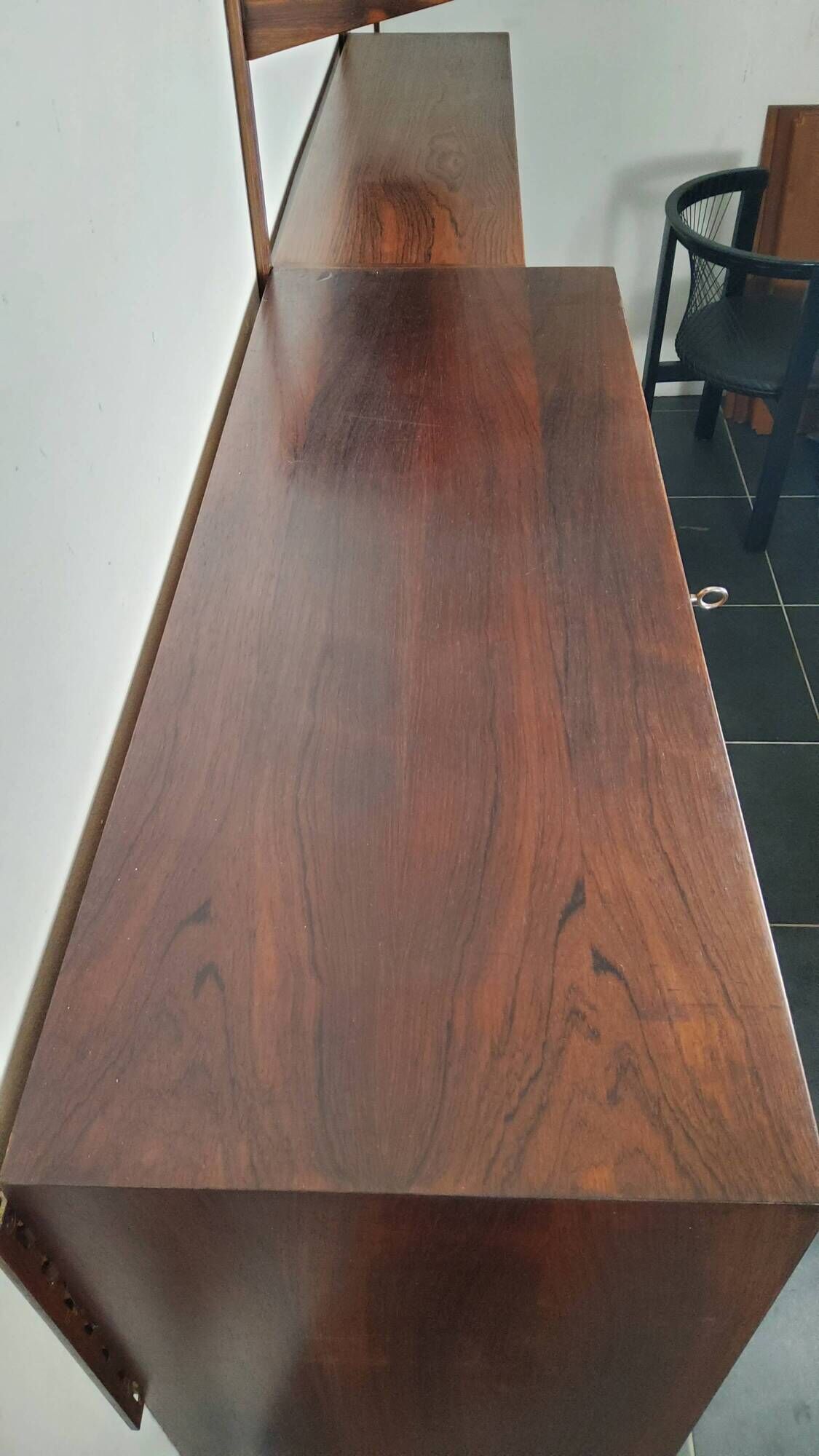 Etagere secrétaire mural scandinave en bois Design Kai Kristiansen