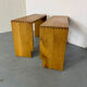 Magnifique banc d'entrée minimaliste en bois, de belle facture, années 1970