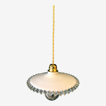 Vintage opaline pendant lamp