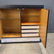 Black brutalist bar cabinet, 1970s
