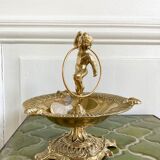 Brass cherub pocket-empty ashtray