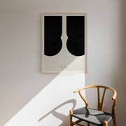 Abstract black figures giclee print, 50x70cm