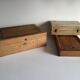 Ensemble de 3 boites en bois toilette de pension vintage