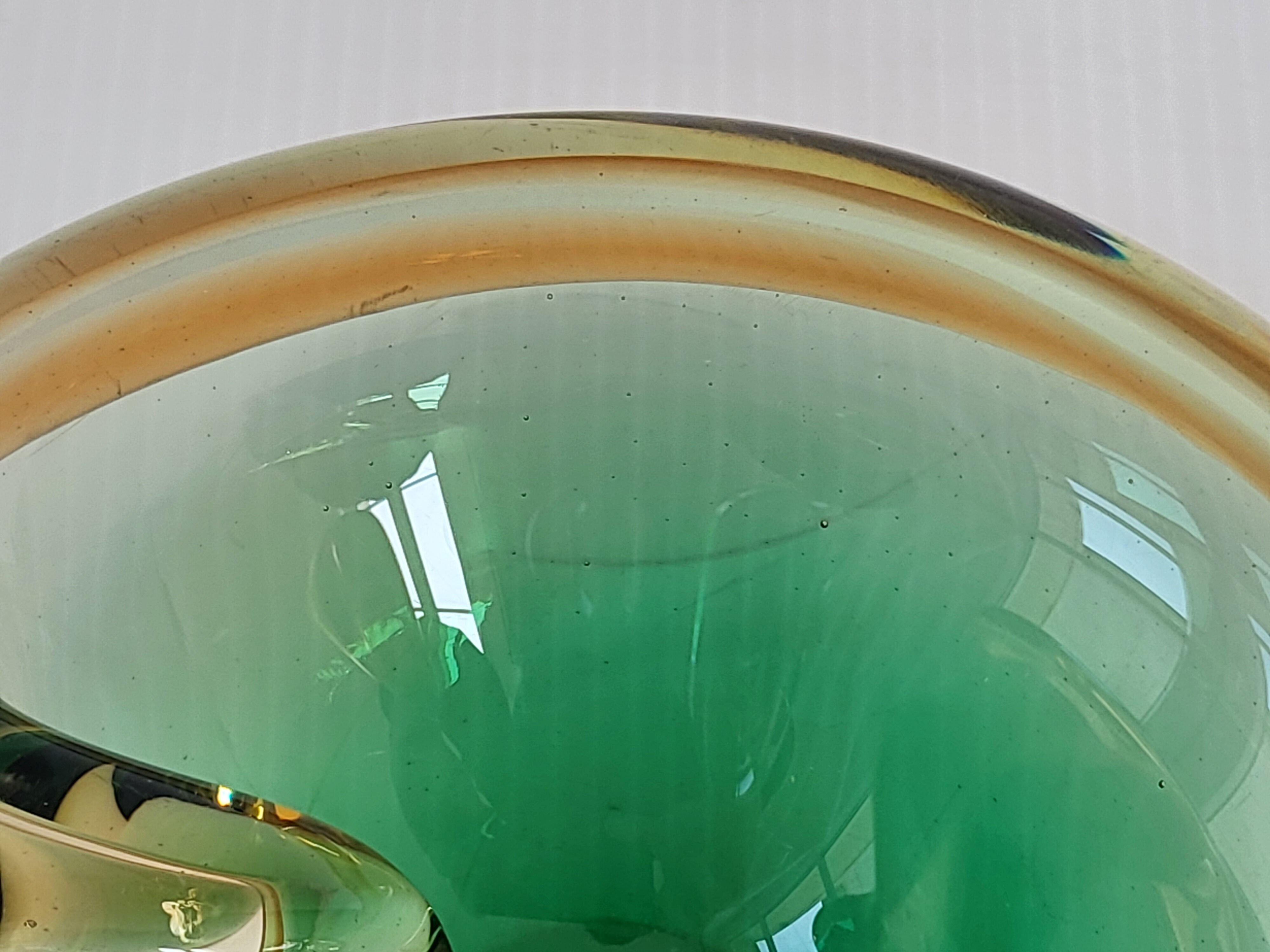 Vintage murano glass pouch tray 1960