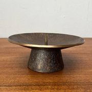 Bougeoir Brutaliste en Bronze Milieu du Siècle, années 1960