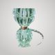 Lampe de chevet en cristal vert Attribuée à Jacques Adnet pour Bacarrat