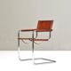 S34 dining armchair in cognac saddle leather by Mart Stam for Fasem, 1970s