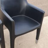 4 black armchairs Plank Claudio Bellini Mon Ami