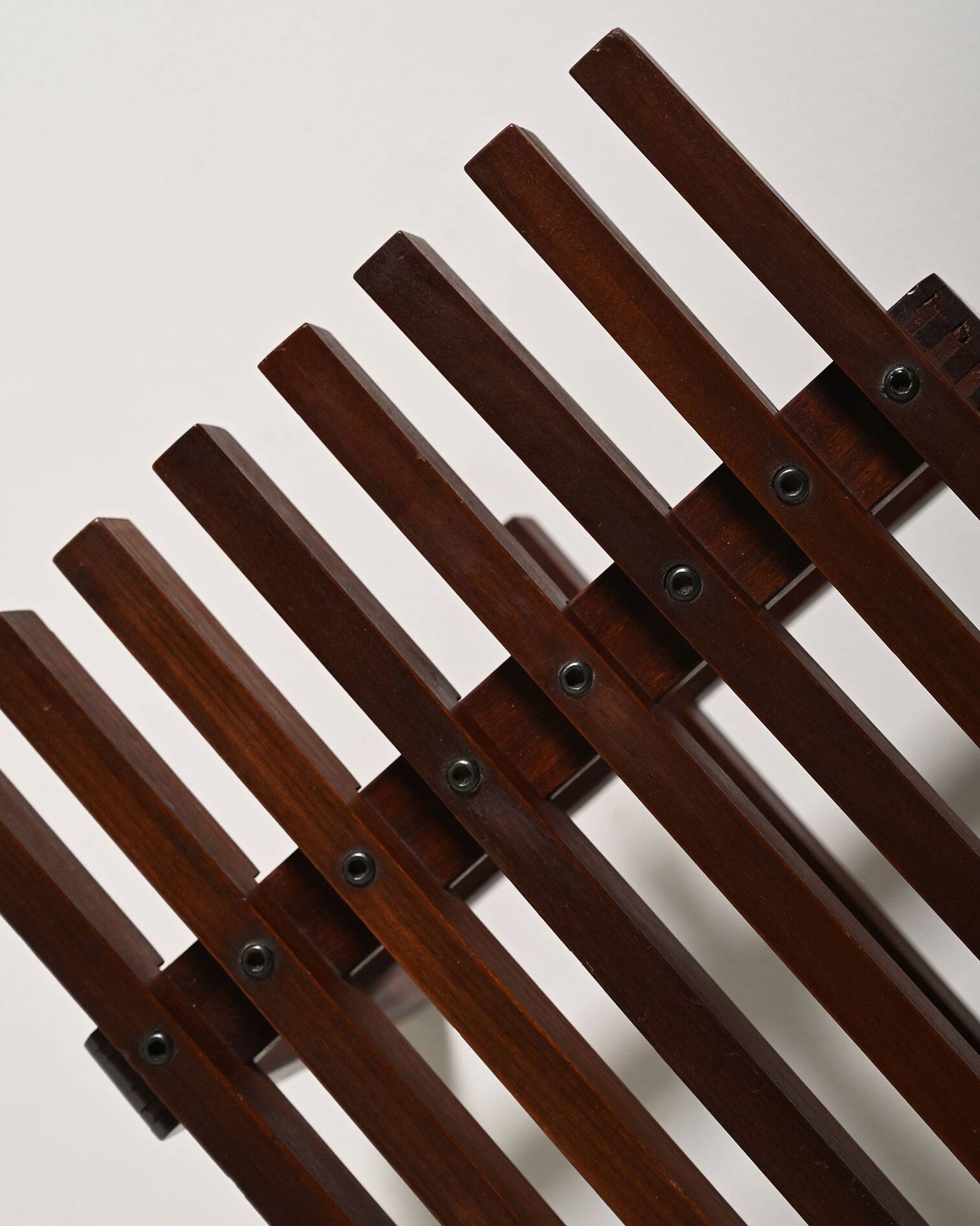 Slat bench in fine wood, 1970s