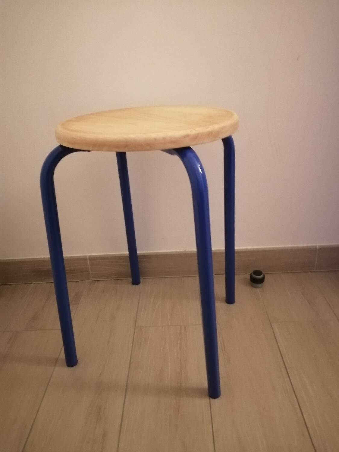 Tabouret vintage metal et bois