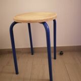 Vintage metal and wood stool