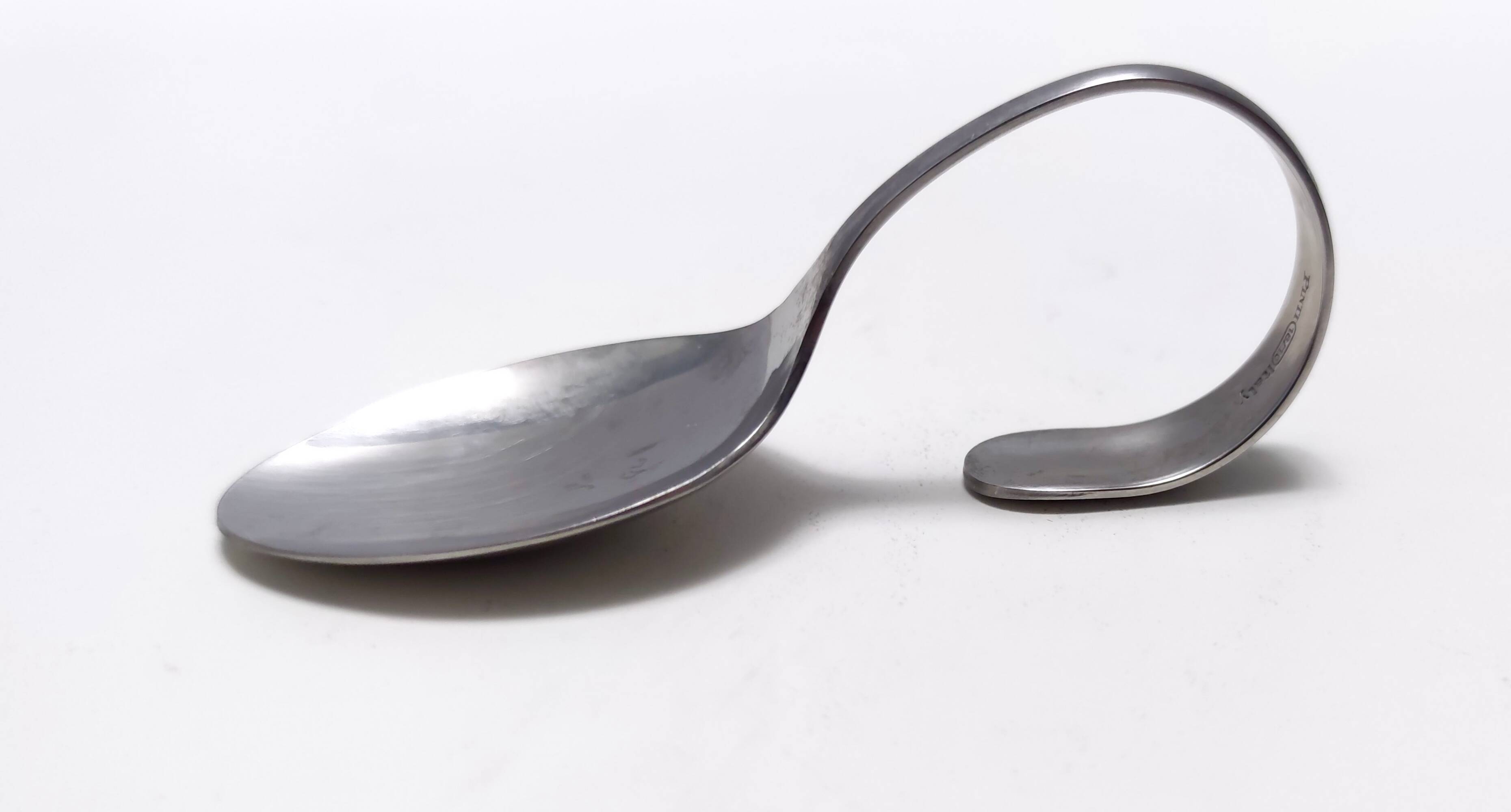 Set of Twelve Steel Serving Spoon by Pinti, Italy, 1980s