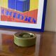Mid-century green ceramic ashtray, Sicart Italy 1969