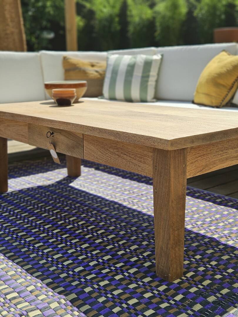 Antique solid wood coffee table – unique restored piece | Louna