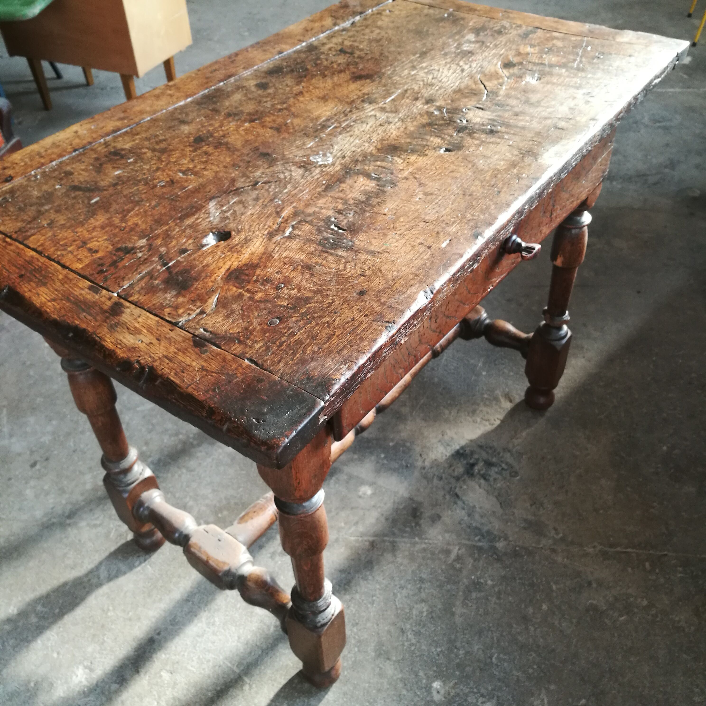 18th century oak farm table