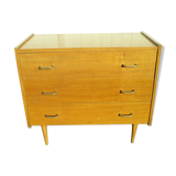 Convenient 3-drawer oak veneer 1970