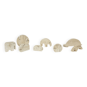 Set de 8 sculptures animaux - fratelli
