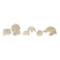 Set of 8 travertine animal sculptures by Fratelli Mannelli 1970