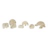 Set of 8 travertine animal sculptures by Fratelli Mannelli 1970