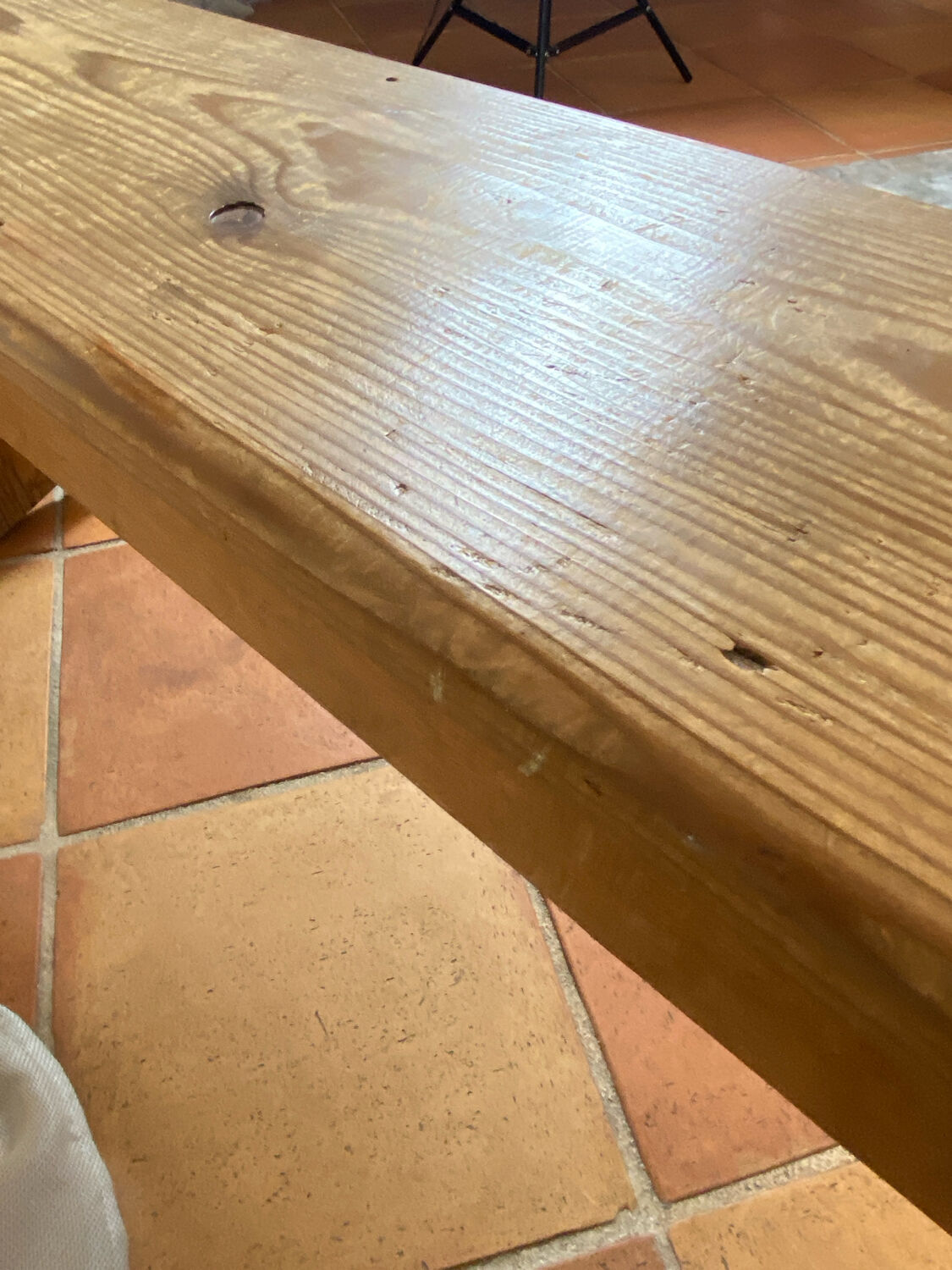 Authentic fir farm bench