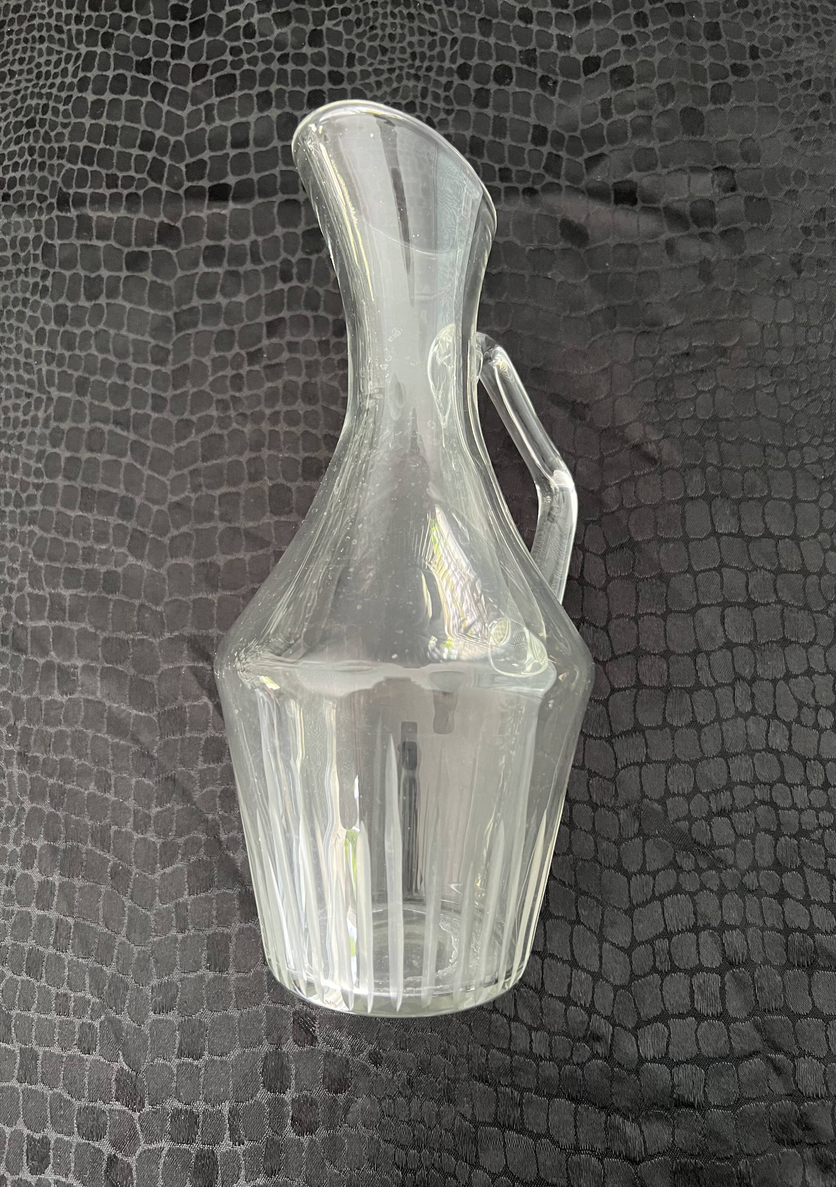 Set of 30 vintage art deco style wine glasses and carafe