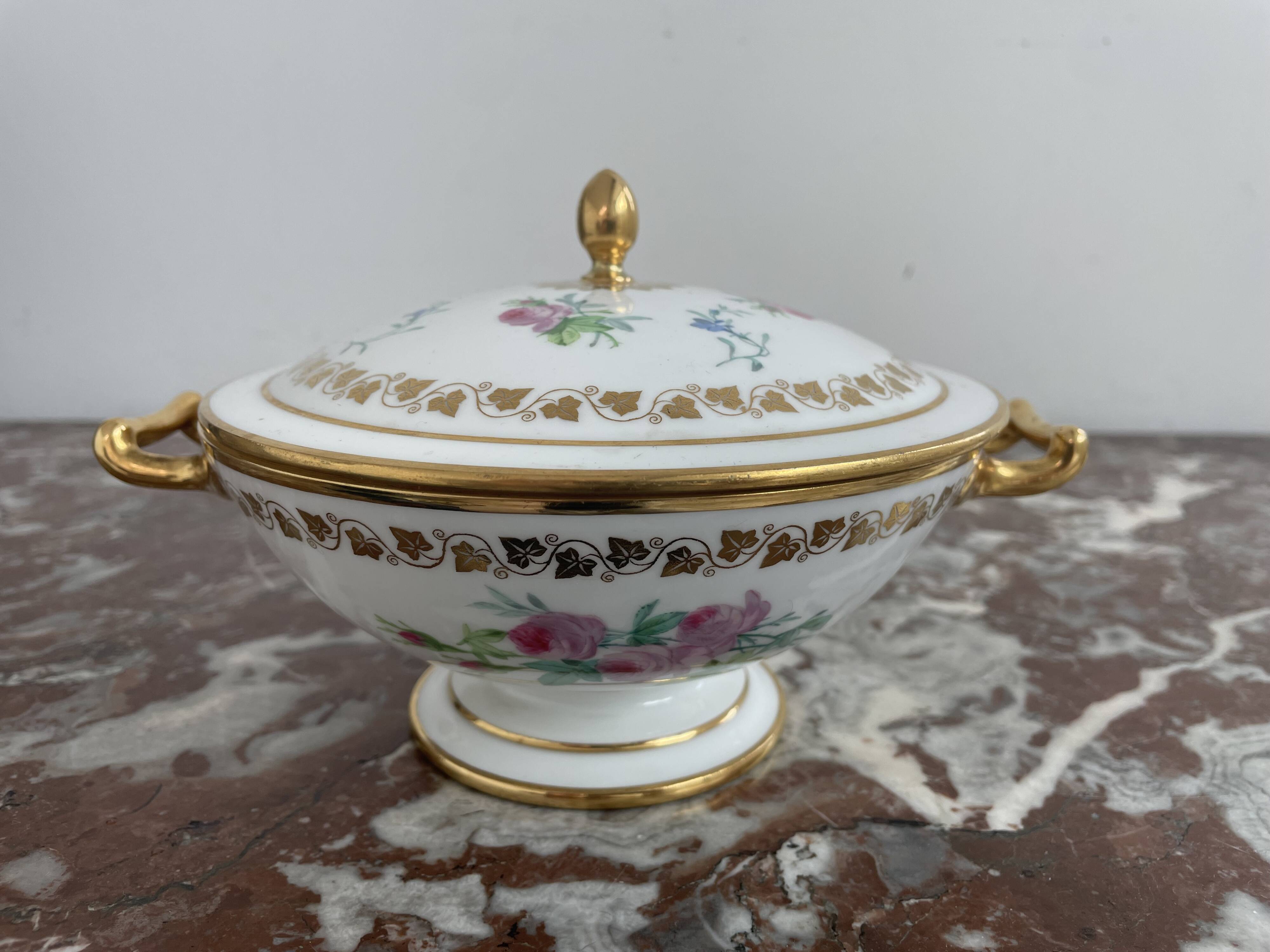 Antique, bezel, Sèvres porcelain, Royal Manufacture, 19th century, Louis-Philippe period