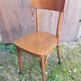 Old vintage Baumann style bistro chair in wood