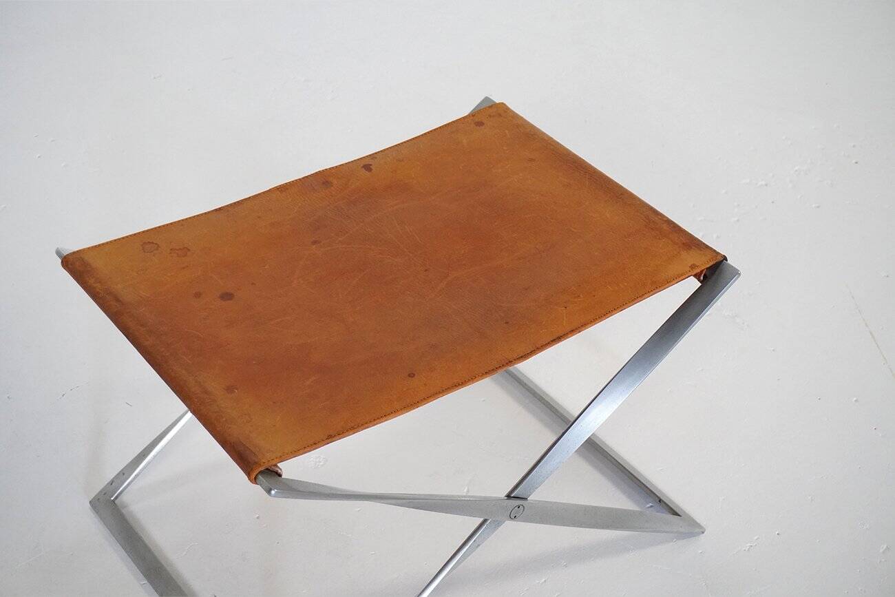 Pk91 Folding Stool by Poul Kjaerholm for E. Kold Christensen, Denmark, 1960s